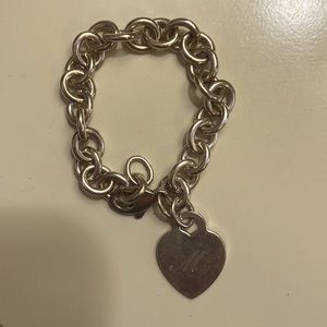 Tiffany bracelet with initial M